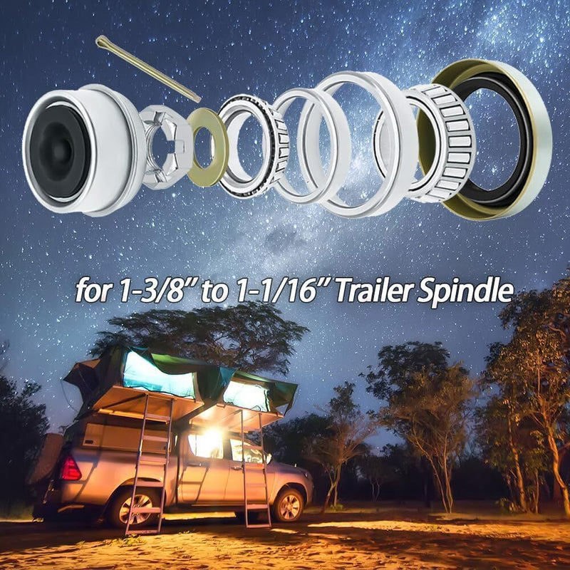 DURAFORCE 4 Set Trailer Axle Hub Bearings Kit L68149 L44649 for 3500lb #84 10-19 Spindles