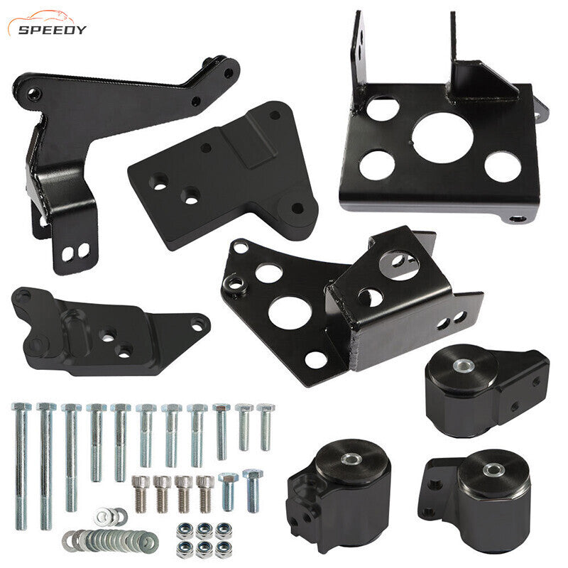 DURAFORCE Engine Mount Bracket K-Swap EK Chassis for 96 97 98 99 00 Civic K20 K24 Aluminum