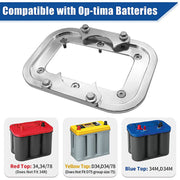 DURAFORCE Fit For Optima 34/78 Battery Relocation Tray Bracket Relocation Mount Set