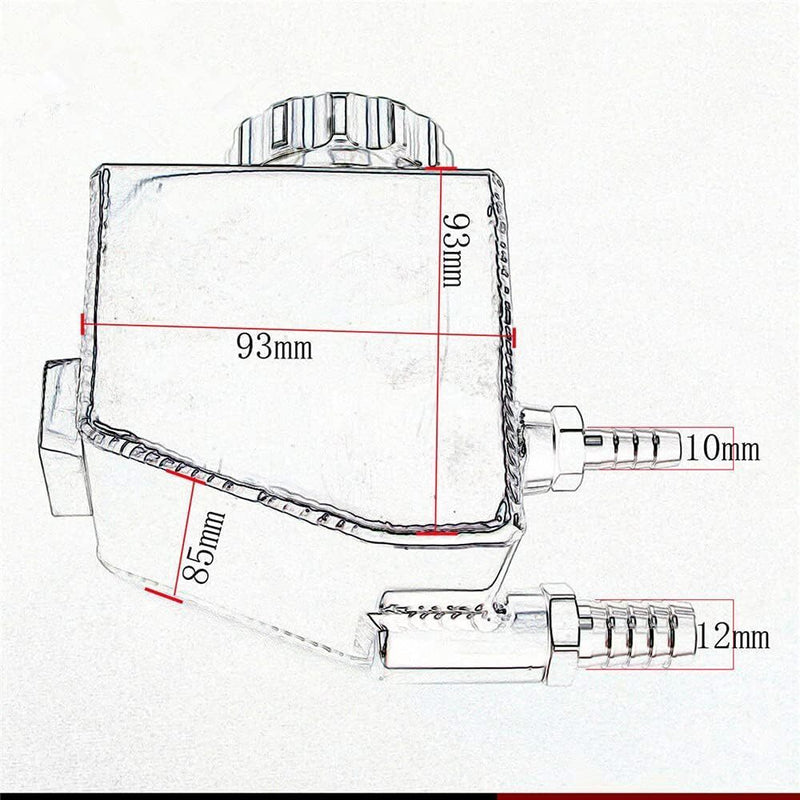DURAFORCE Aluminum Power Steering Pump Fluid Reservoir Tank for V6 V8 VT VX VU VY LS1 LS2