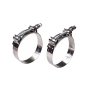 DURAFORCE NEW 2PCS =Stainless Steel T Bolt Clamps Clamp ID 51mm 2" inch 48mm-56mm