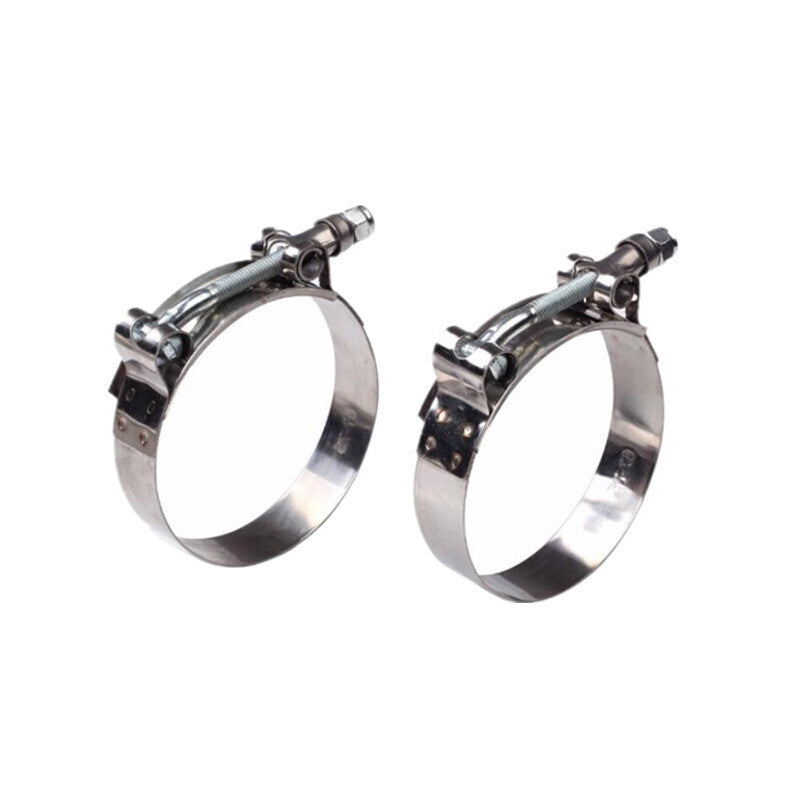 DURAFORCE NEW 2PCS =Stainless Steel T Bolt Clamps Clamp ID 51mm 2" inch 48mm-56mm