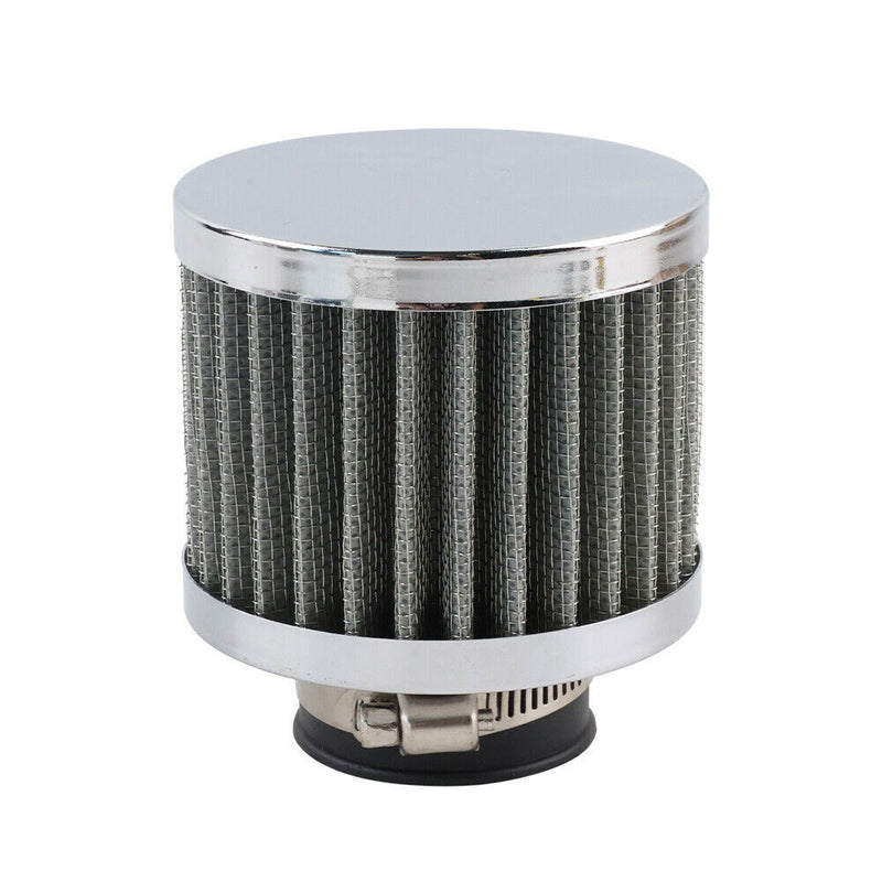 DURAFORCE 1.2L-10AN Oil Catch Can Baffled 2Port Reservoir Tank+Dual Breather Filter Sliver