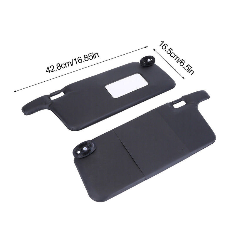 DURAFORCE Fit For Honda Civic 1996 1997-2001 Interior Sunvisor Pair LHD Black 2X