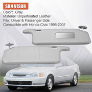 DURAFORCE 2X Interior Sun Visor Gray For 1996 1997 1998 1999-2001 Honda Civic LHD Sunvisor