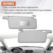 DURAFORCE 2X Interior Sun Visor Gray For 1996 1997 1998 1999-2001 Honda Civic LHD Sunvisor