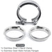 DURAFORCE 2 PCS 3.5" V-Band Flange & Clamp Kit Fit for Turbo Ex Pipes Stainless Steel