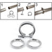 DURAFORCE 2 PCS 3.5" V-Band Flange & Clamp Kit Fit for Turbo Ex Pipes Stainless Steel
