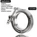 DURAFORCE 2 PCS 3.5" V-Band Flange & Clamp Kit Fit for Turbo Ex Pipes Stainless Steel