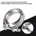 DURAFORCE 2 PCS 3.5" V-Band Flange & Clamp Kit Fit for Turbo Ex Pipes Stainless Steel