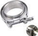 DURAFORCE 2 PCS 3.5" V-Band Flange & Clamp Kit Fit for Turbo Ex Pipes Stainless Steel