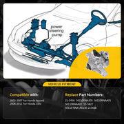 DURAFORCE Power Steering Pump Assembly for 2006 2007 2008 2009 2010 2011 Honda Civic 1.8L