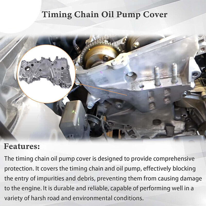 DURAFORCE Timing Chain Oil Pump Cover For Hyundai Tucson & Kia Soul 2.0L 2014 2015-2019
