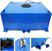DURAFORCE High Quality 20 Gallon Aluminum Racing Drift Fuel Cell Tank w/ Level Sender Blue