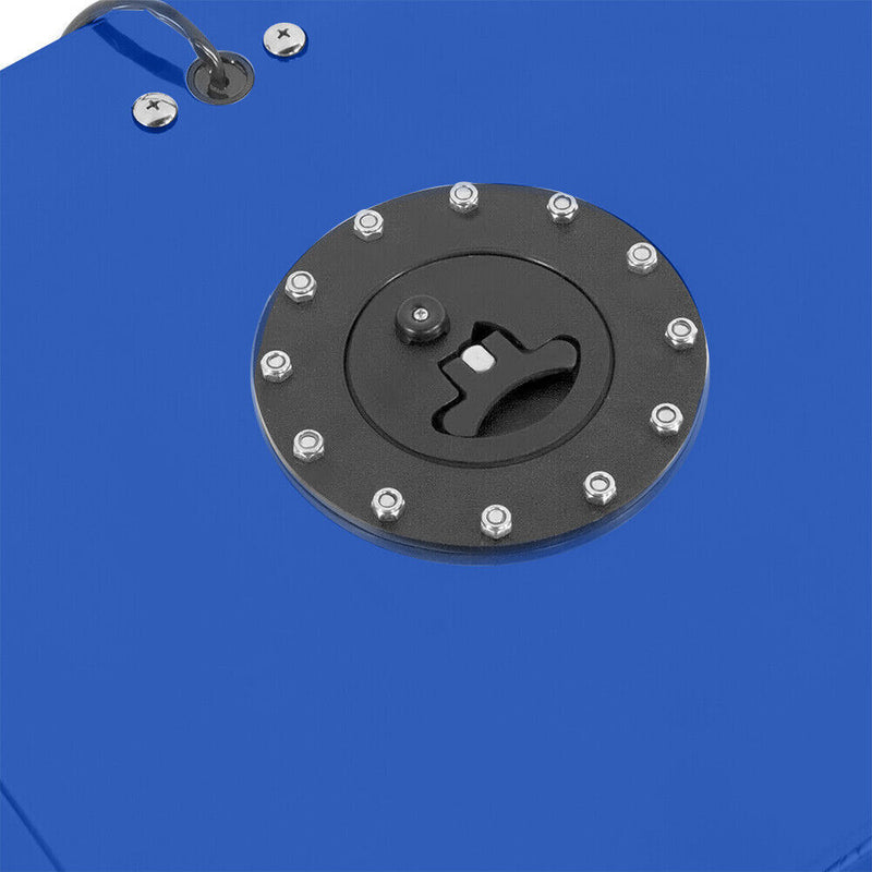 DURAFORCE High Quality 20 Gallon Aluminum Racing Drift Fuel Cell Tank w/ Level Sender Blue