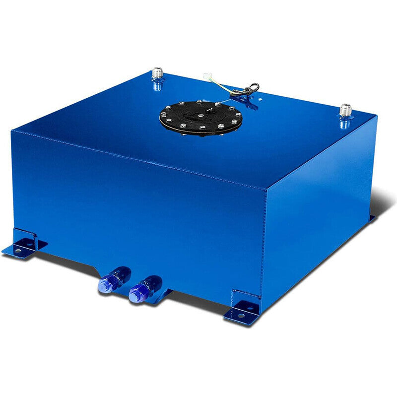 DURAFORCE High Quality 20 Gallon Aluminum Racing Drift Fuel Cell Tank w/ Level Sender Blue