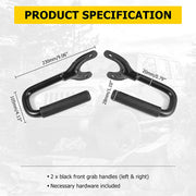 DURAFORCE Front Grab Handles Bars Fit for 1997-2006 Jeep Wrangler TJ & Unlimited-Black