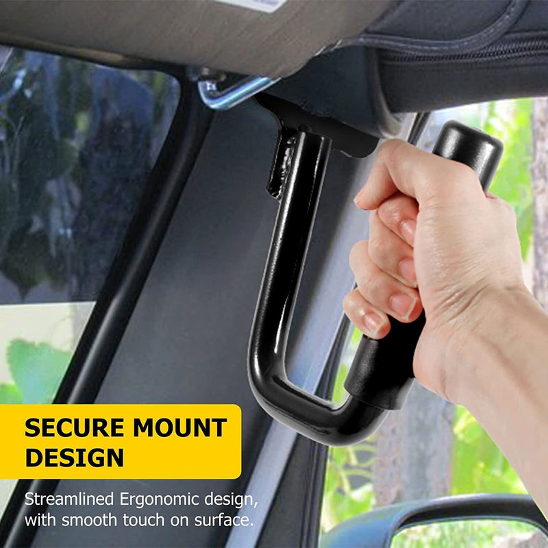 DURAFORCE Front Grab Handles Bars Fit for 1997-2006 Jeep Wrangler TJ & Unlimited-Black