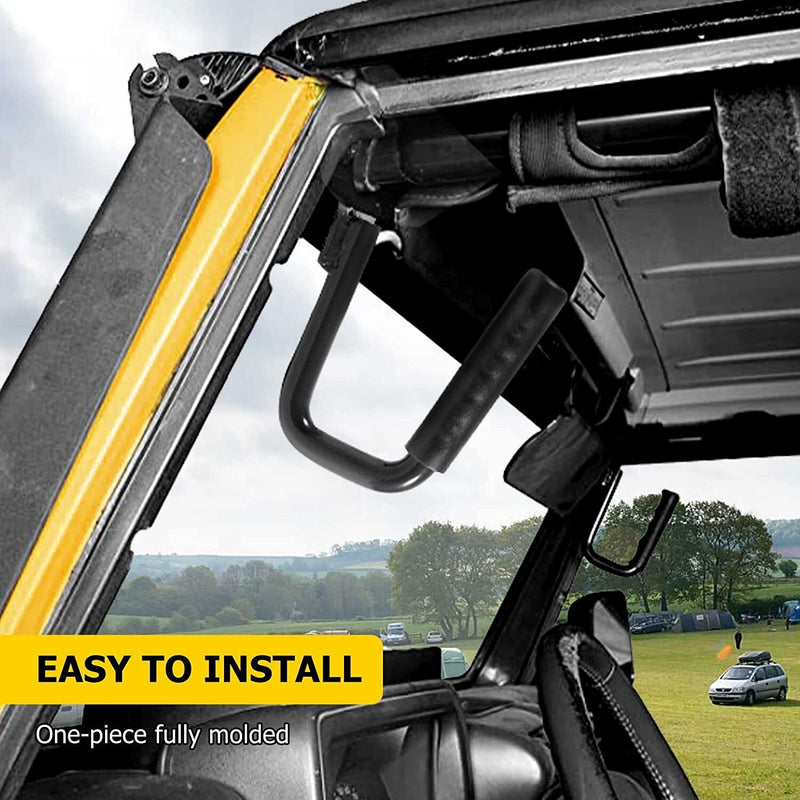 DURAFORCE Front Grab Handles Bars Fit for 1997-2006 Jeep Wrangler TJ & Unlimited-Black