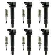 DURAFORCE Set of 6 Ignition Coil Pack and Spark Plugs For Toyota Tacoma 4Runner 4.0L UF495