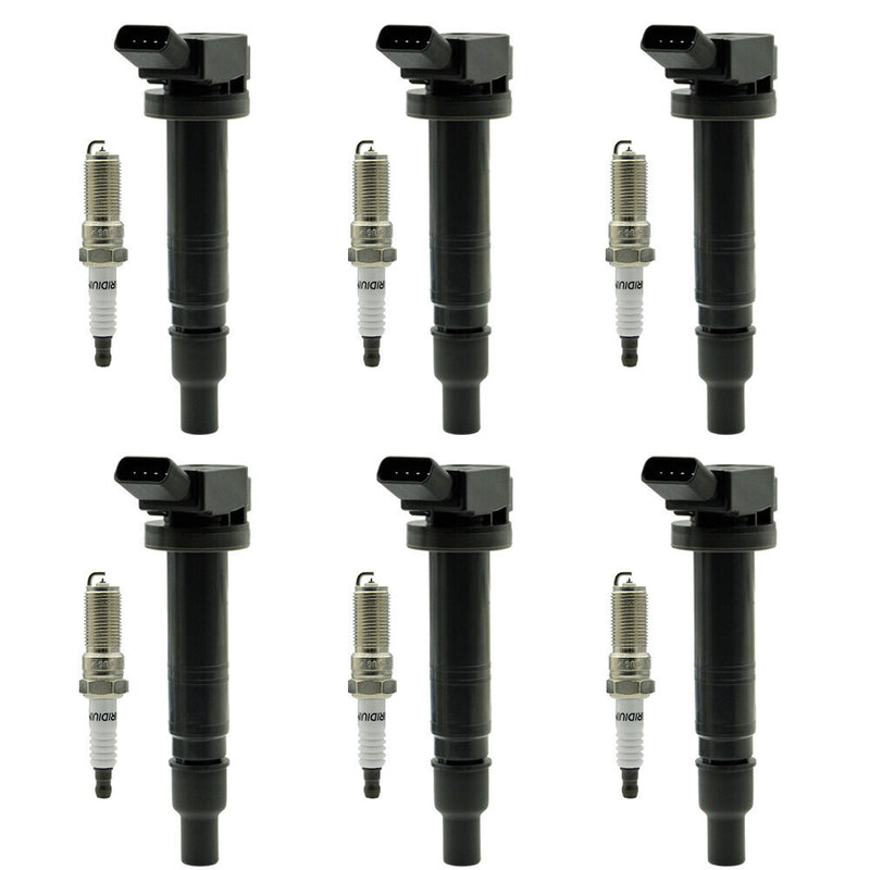 DURAFORCE Set of 6 Ignition Coil Pack and Spark Plugs For Toyota Tacoma 4Runner 4.0L UF495