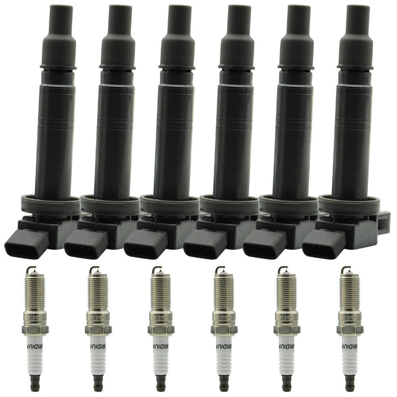 DURAFORCE Set of 6 Ignition Coil Pack and Spark Plugs For Toyota Tacoma 4Runner 4.0L UF495