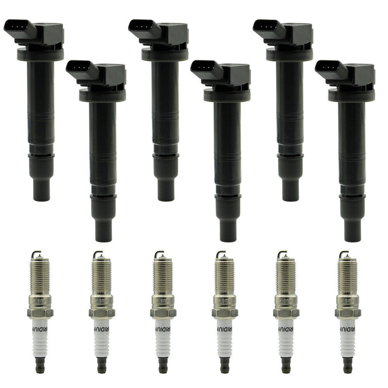 DURAFORCE Set of 6 Ignition Coil Pack and Spark Plugs For Toyota Tacoma 4Runner 4.0L UF495