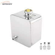 DURAFORCE Aluminum Water Coolant Radiator Universal 2.5L Overflow Reservior Tank+ Cap