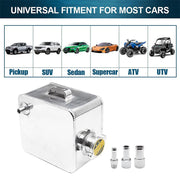 DURAFORCE Aluminum Water Coolant Radiator Universal 2.5L Overflow Reservior Tank+ Cap