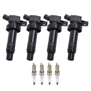 DURAFORCE 4x Ignition Coil + Iridium Spark Plug For 12-19 Hyundai Accent Kia Soul Rio 1.6L