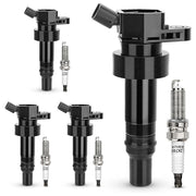 DURAFORCE 4x Ignition Coil + Iridium Spark Plug For 12-19 Hyundai Accent Kia Soul Rio 1.6L
