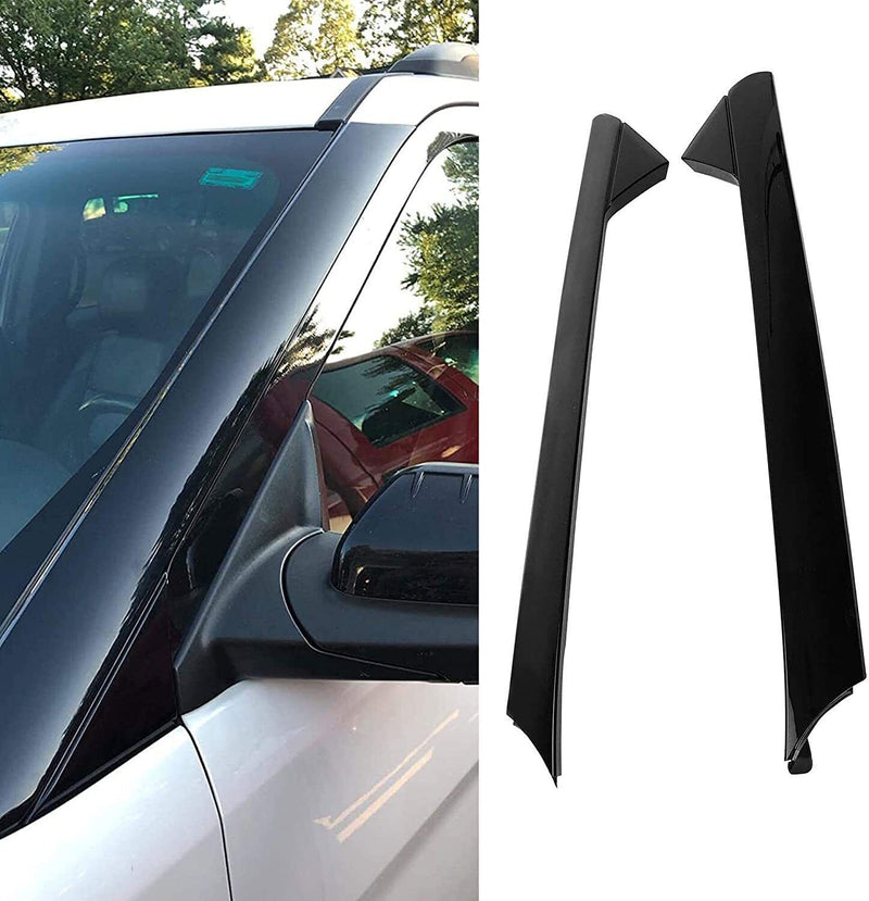 DURAFORCE Fit For 2011-2019 Ford Explorer Windshield Outer Trim Pillar Molding RH+LH Side