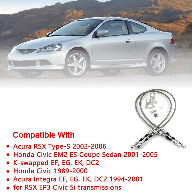 DURAFORCE Shifter Cables&Trans Bracket For RSX K20 K24 K Swap Series EG EK DC2 Race Civic
