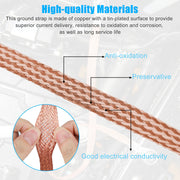 DURAFORCE 4PCS Engine Ground Strap Copper Cable Kit Car Truck Firewall Engine Body Frame