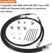 DURAFORCE Transmission Cooler Hose Line Fitting Kit for 2006-2010 GM GMC Chevy 6.6L LBZ LM