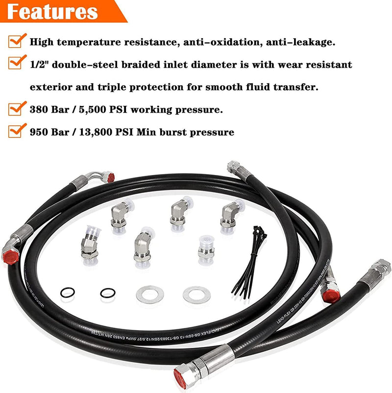 DURAFORCE Transmission Cooler Hose Line Fitting Kit for 2006-2010 GM GMC Chevy 6.6L LBZ LM