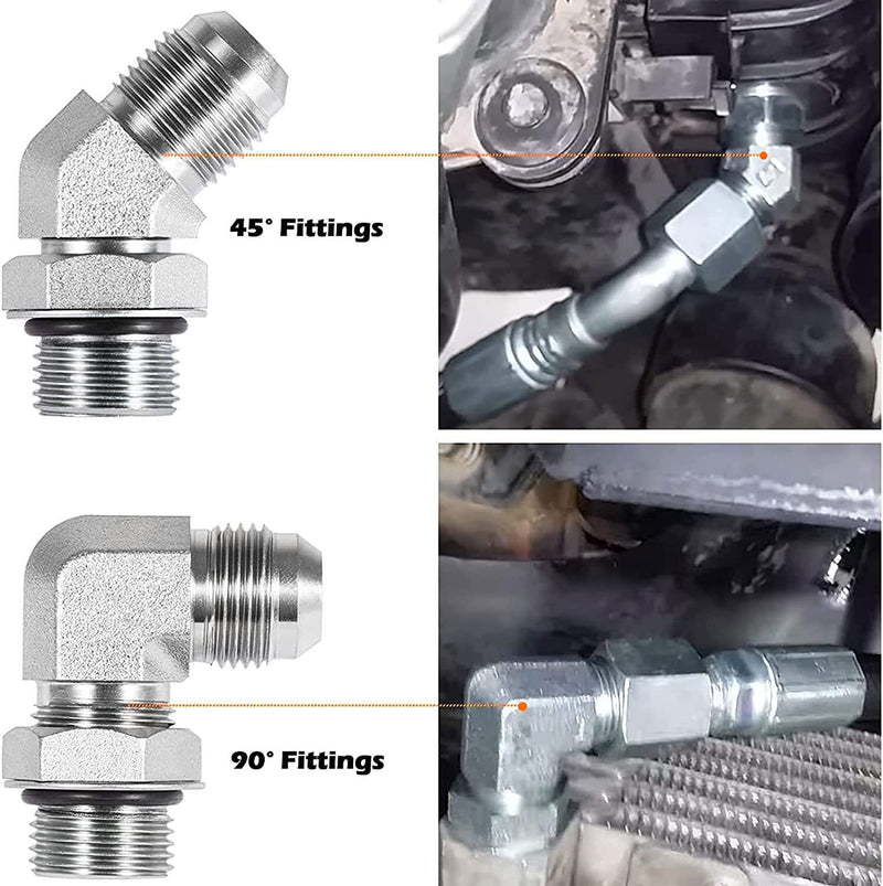 DURAFORCE Transmission Cooler Hose Line Fitting Kit for 2006-2010 GM GMC Chevy 6.6L LBZ LM