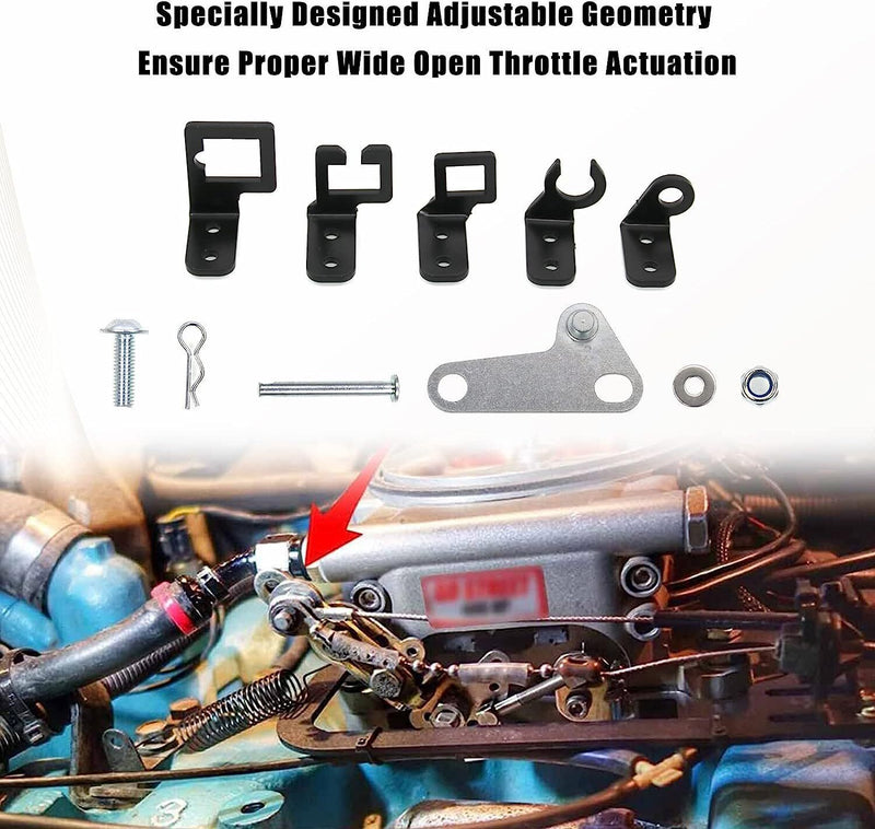 DURAFORCE 304147 Carburetor Throttle Cable Mount EZ-EFI For TH350 C10 700R4 Automatic