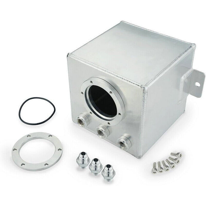 DURAFORCE 2L Billet High Flow Swirl Fuel Surge Tank AN6 Fitting & 044 External Fuel Pump