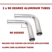 DURAFORCE Universal 2.5" Intercooler Piping Kit +T-Bolt Clamps + Black Silicone Hose