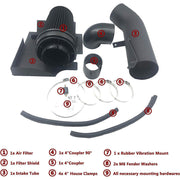 DURAFORCE 4" Inch Cold Air Intake Kit +Heat Shield for 99-06 GMC/Chevy V8 4.8L/5.3L Black