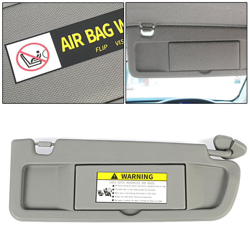 DURAFORCE Passenger Right Gray Sun Visor For 2006-2011 Honda Civic 83230-SNA-A01ZA