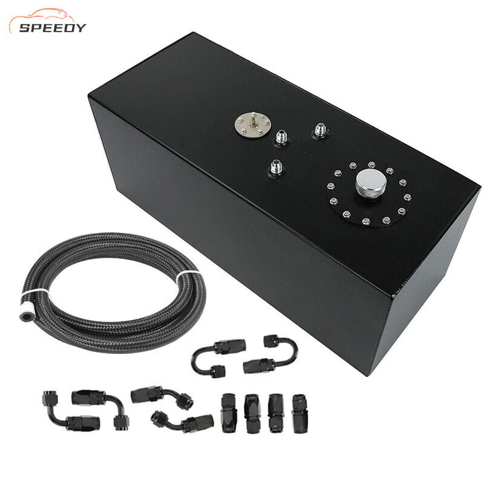 DURAFORCE 19 GALLON ALUMINUM LIGHTWEIGHT RACING FUEL CELL GAS TANK W 12" FUEL LINE KITS