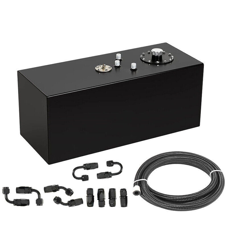 DURAFORCE 19 GALLON ALUMINUM LIGHTWEIGHT RACING FUEL CELL GAS TANK W 12" FUEL LINE KITS