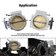DURAFORCE Fit LS Throttle Body 102mm 4 Bolt +TPS IAC For GM LS1 LS2 LS6 LS7 LSX Alum