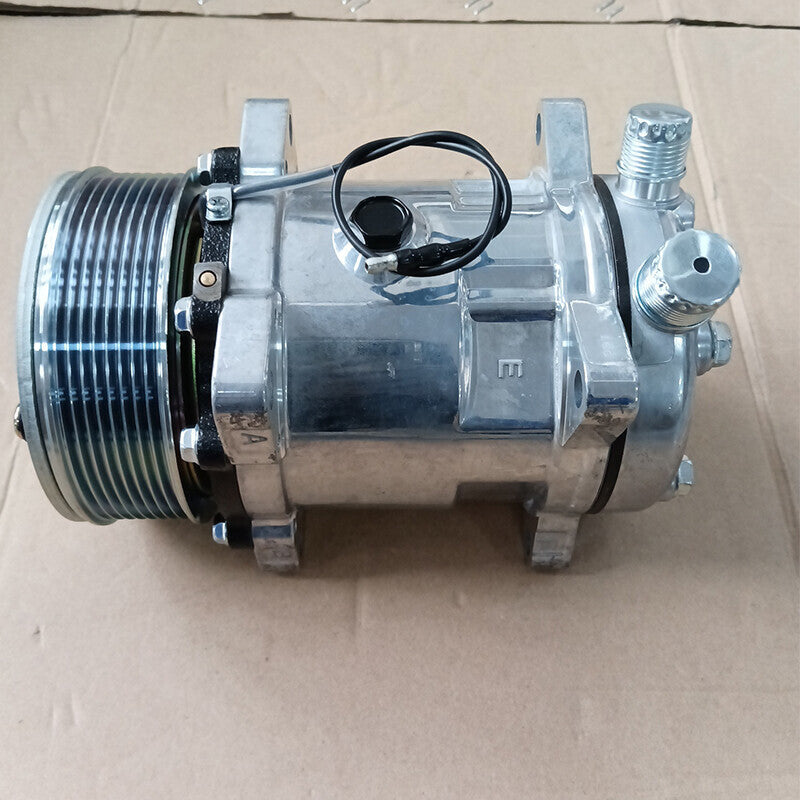 DURAFORCE A/C Compressor w/ Clutch for Sanden 508 Style 8-Groove Serpentine Belt Aluminum