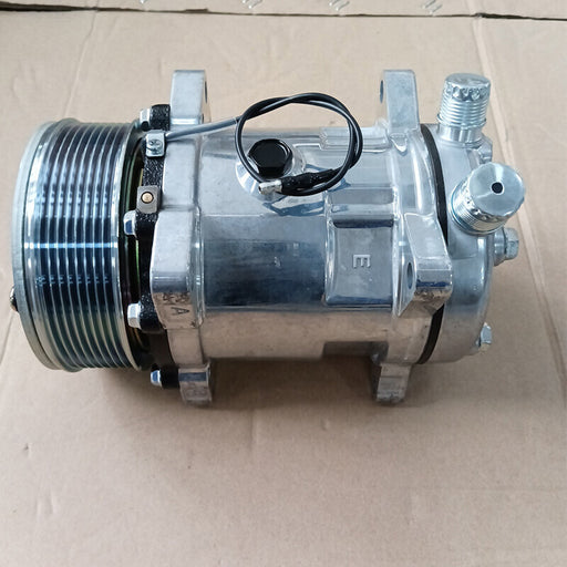 DURAFORCE A/C Compressor w/ Clutch for Sanden 508 Style 8-Groove Serpentine Belt Aluminum