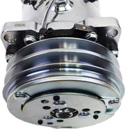 DURAFORCE A/C Compressor w/ Clutch for Sanden 508 Style 8-Groove Serpentine Belt Aluminum