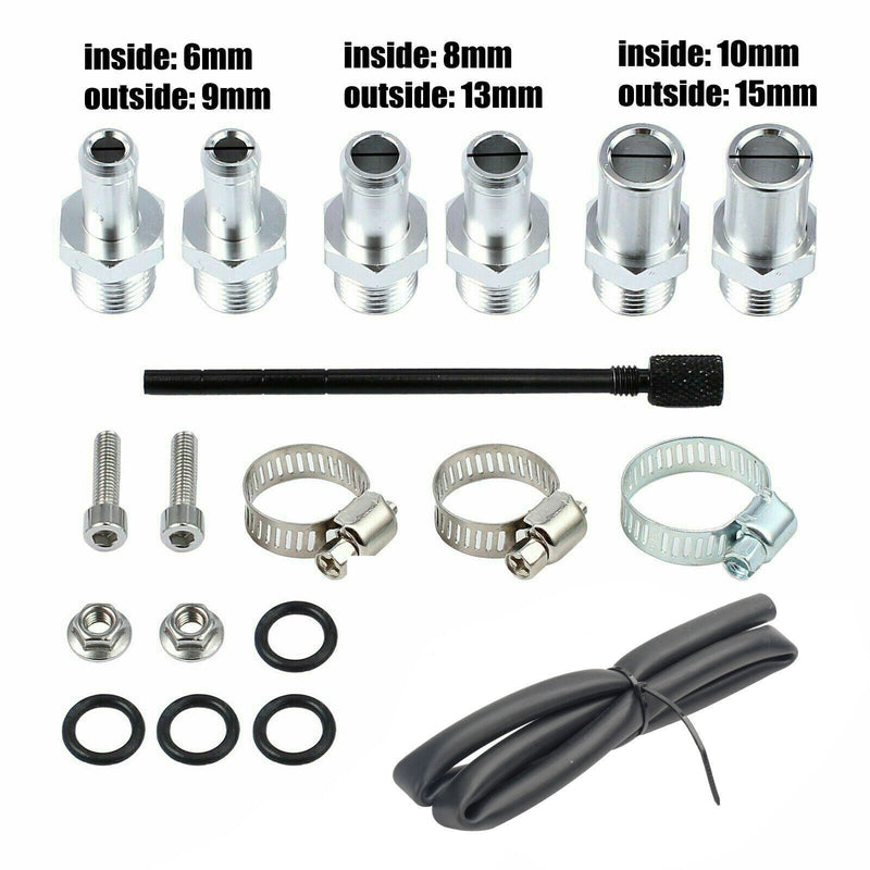 DURAFORCE Universal Car Oil Catch Can Kit Reservoir Baffled Tank with Breather Filter Red