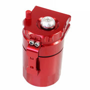 DURAFORCE Universal Car Oil Catch Can Kit Reservoir Baffled Tank with Breather Filter Red
